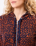 Jacquard knit zip sweatshirt femme La Fiancée