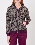 Jacquard knit zip sweatshirt femme La Fiancée
