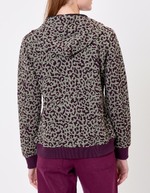 Jacquard knit zip sweatshirt femme La Fiancée