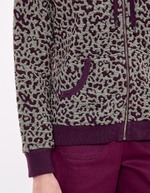 Jacquard knit zip sweatshirt femme La Fiancée