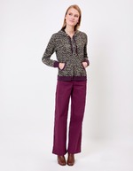 Jacquard knit zip sweatshirt femme La Fiancée