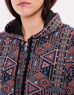 Jacquard knit zip sweatshirt femme La Fiancée