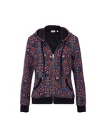 Jacquard knit zip sweatshirt femme La Fiancée