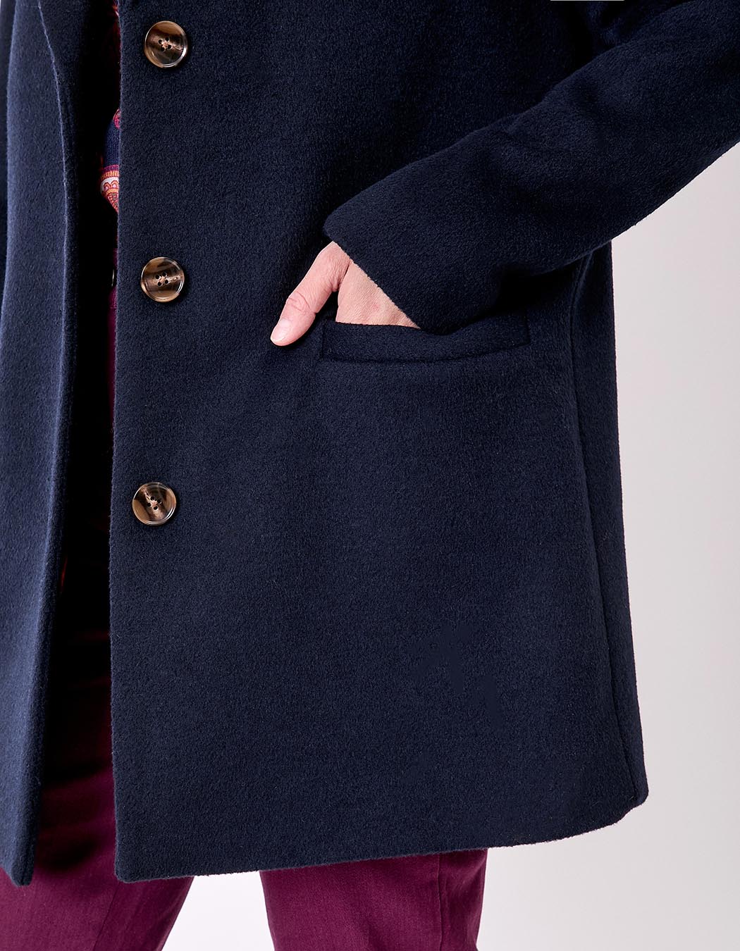Straight woolen coat femme La Fiancée