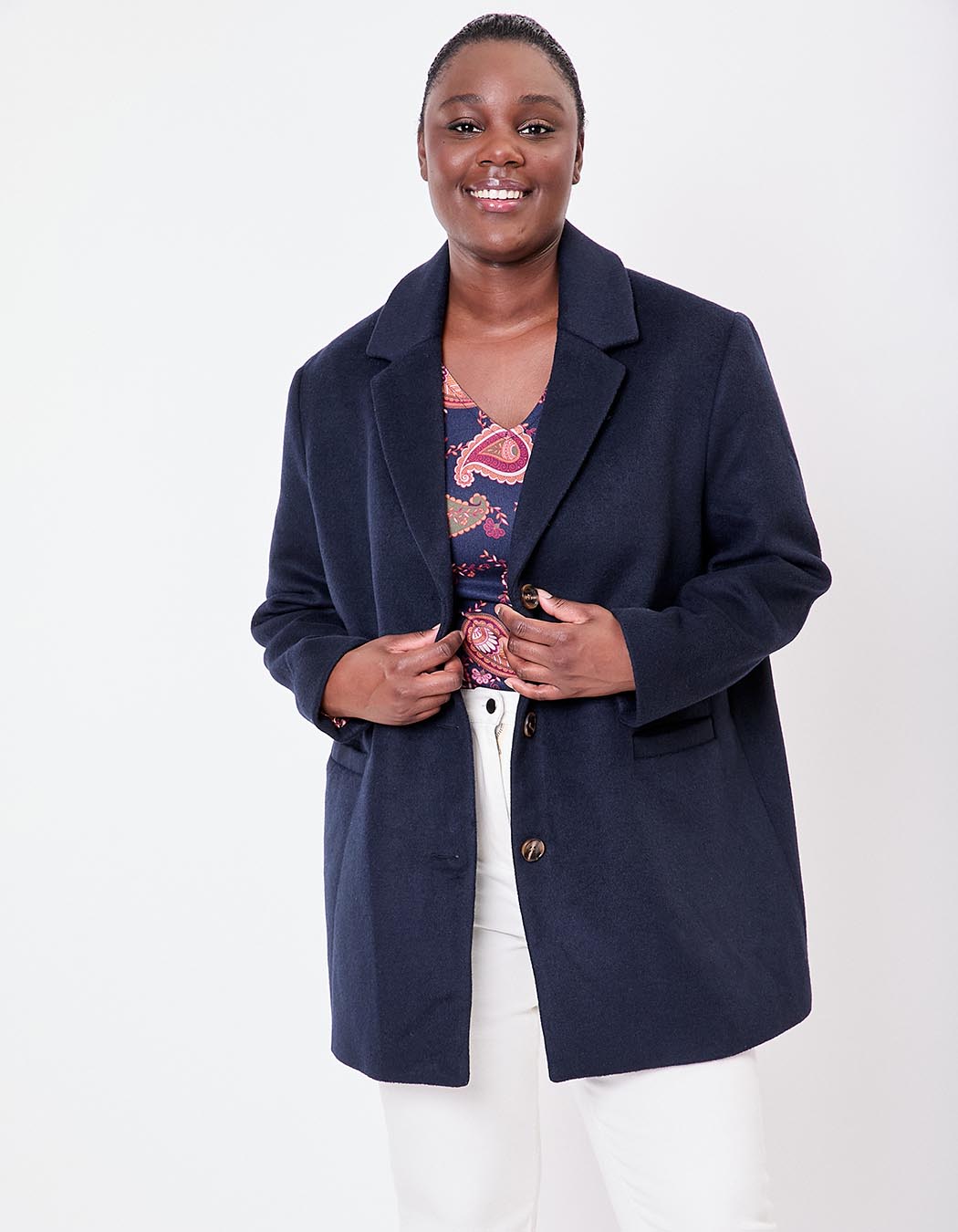Straight woolen coat femme La Fiancée