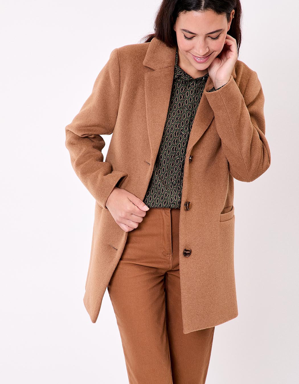 Straight woolen coat femme La Fiancée