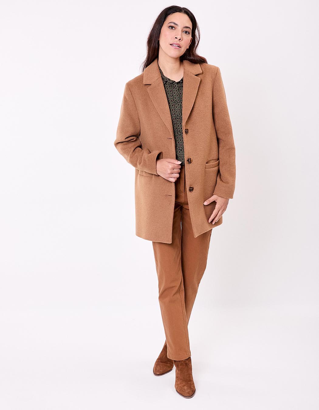 Straight woolen coat femme La Fiancée