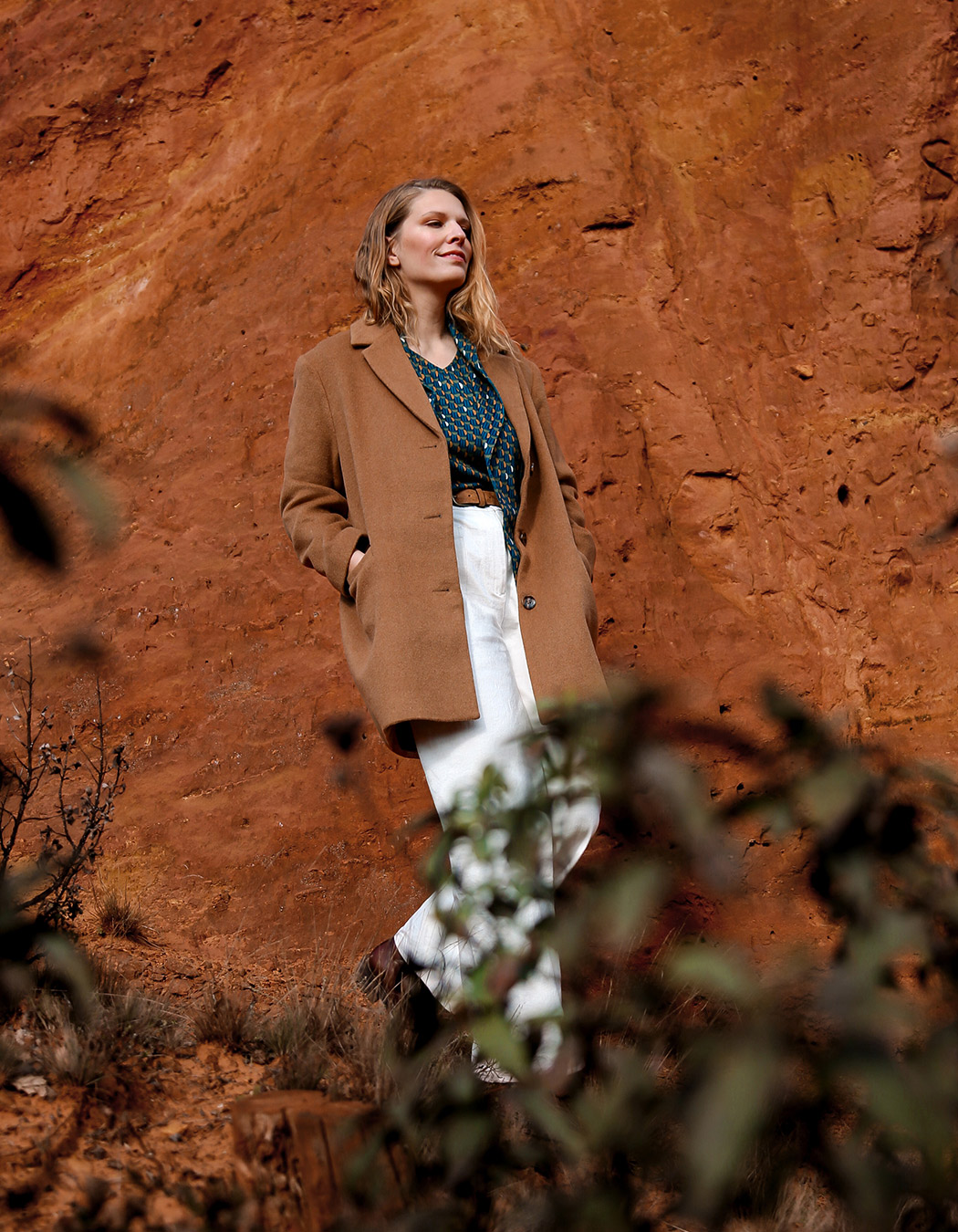 Straight woolen coat femme La Fiancée