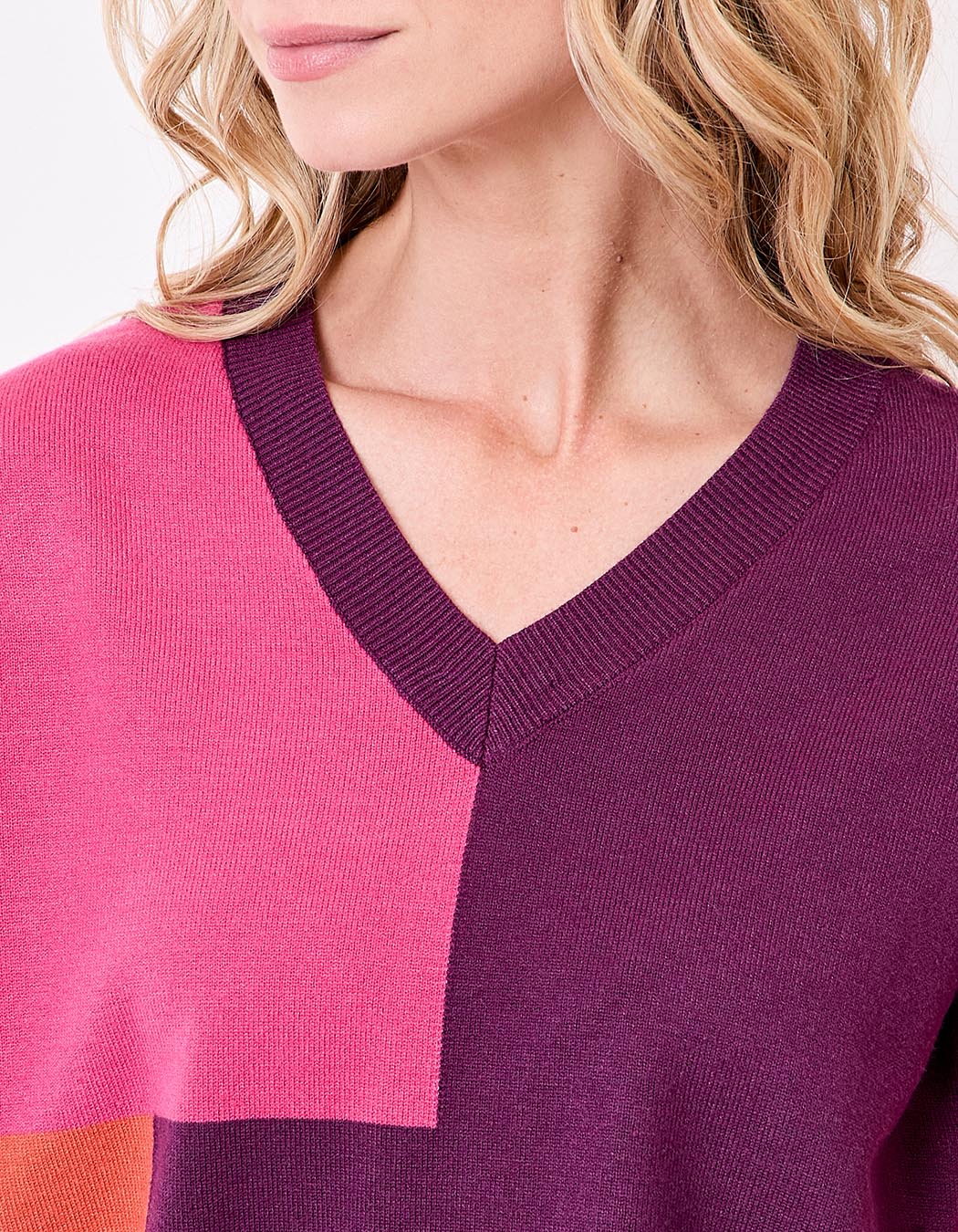 Patchwork knit sweater femme La Fiancée