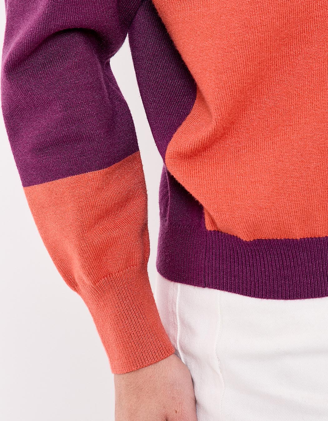 Patchwork knit sweater femme La Fiancée