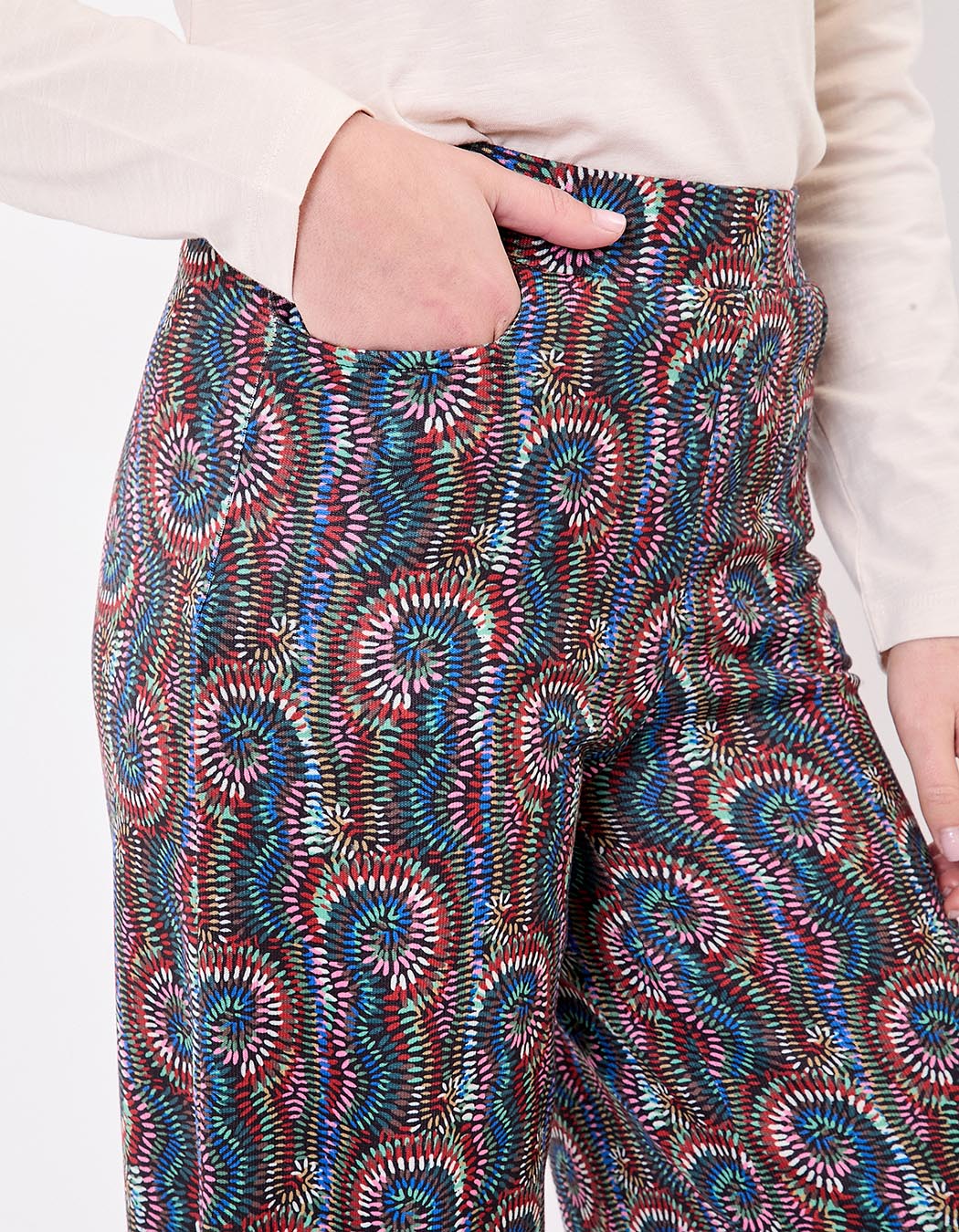Wide soft knit pants femme La Fiancée