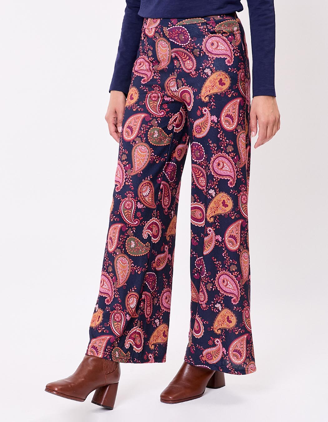 Wide soft knit pants femme La Fiancée