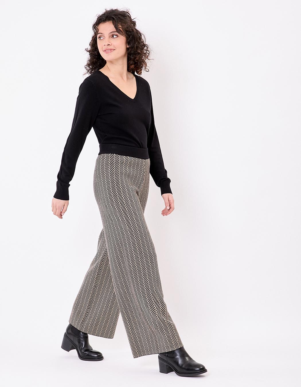 Wide knit pants femme La Fiancée