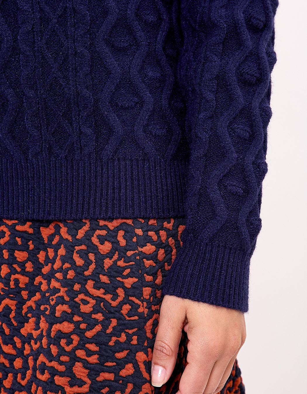 Embroidered knit sweater femme La Fiancée