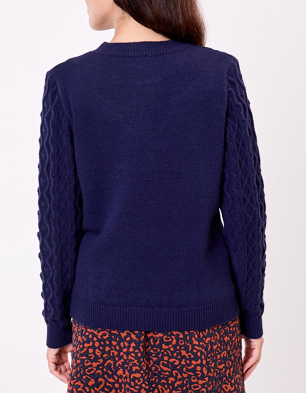 Embroidered knit sweater femme La Fiancée