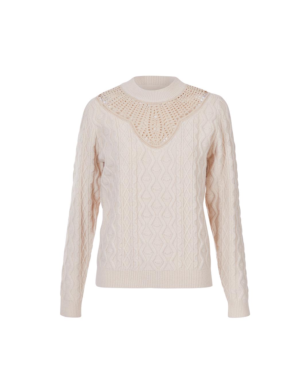 Embroidered knit sweater femme La Fianc&eacute;e