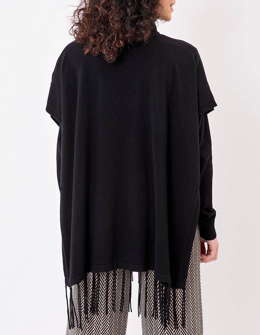 Knit turtleneck poncho femme La Fianc&eacute;e