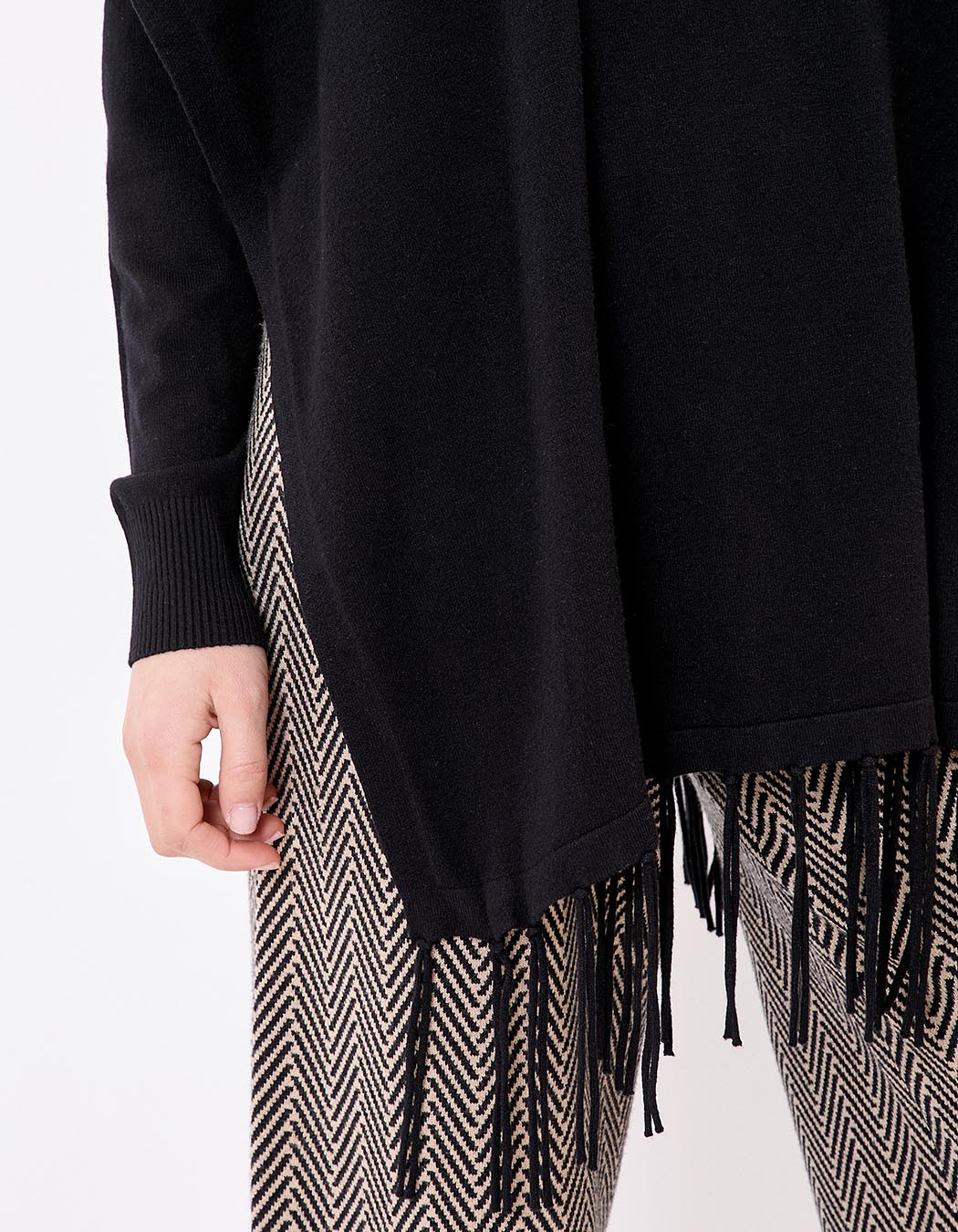Knit turtleneck poncho femme La Fianc&eacute;e
