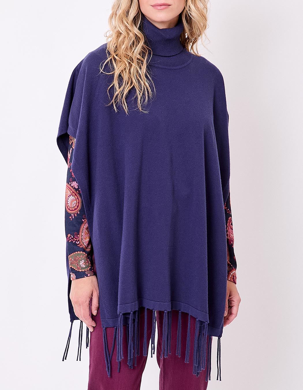 Knit turtleneck poncho femme La Fianc&eacute;e