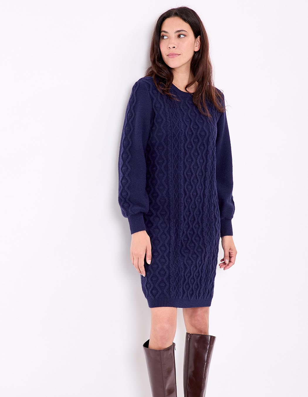 Fancy knit sweater dress femme La Fiancée