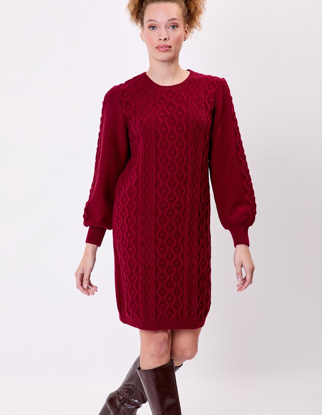 Fancy knit sweater dress femme La Fiancée