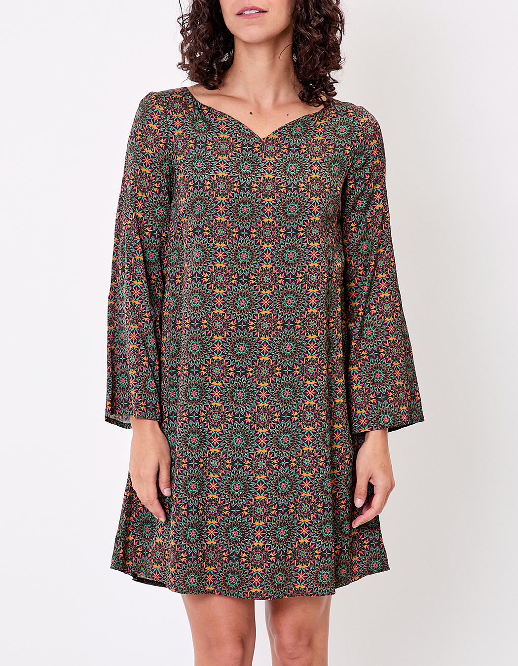 Fluid satin A-line dress femme La Fiancée