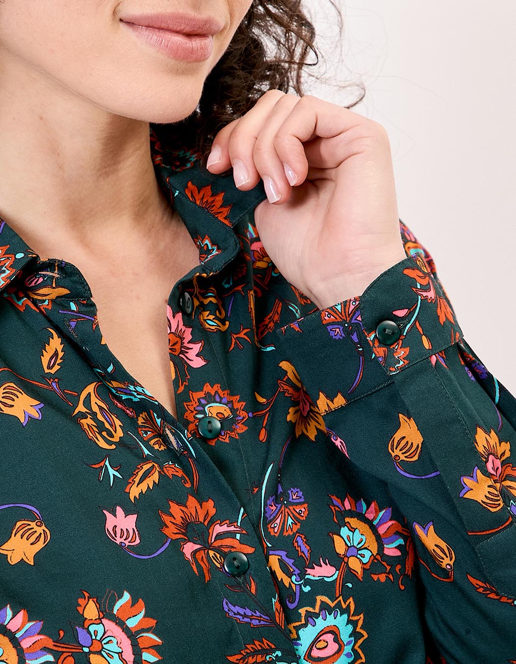 Tie-front fluid midi shirt dress femme La Fiancée