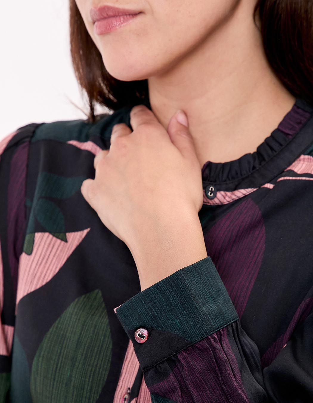 Fluid ruffled blouse femme La Fiancée