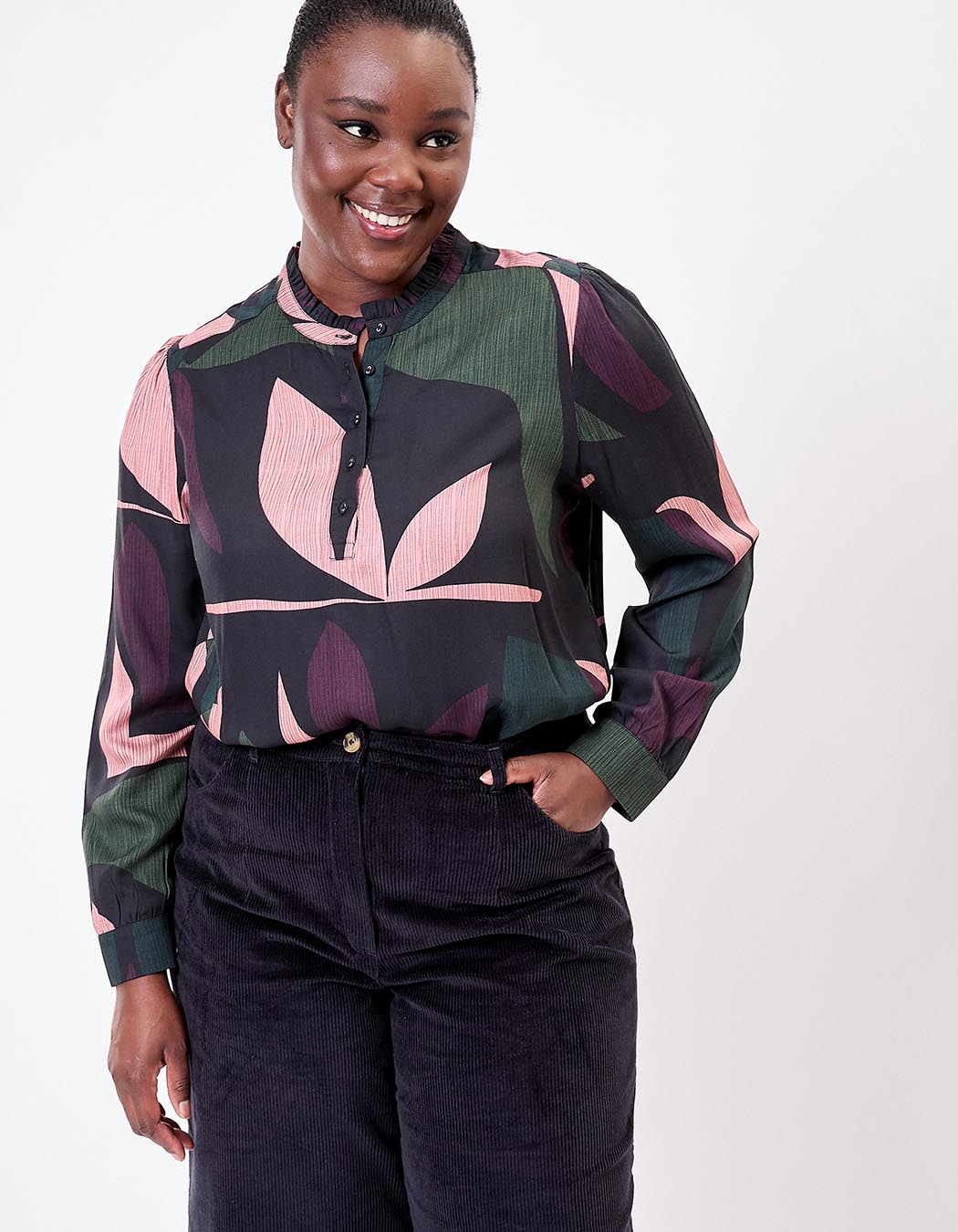 Fluid ruffled blouse femme La Fiancée