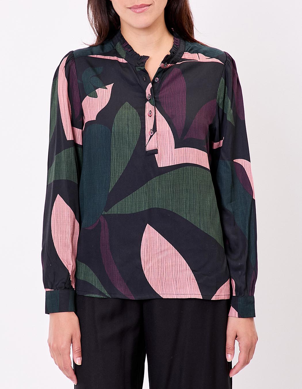 Fluid ruffled blouse femme La Fiancée