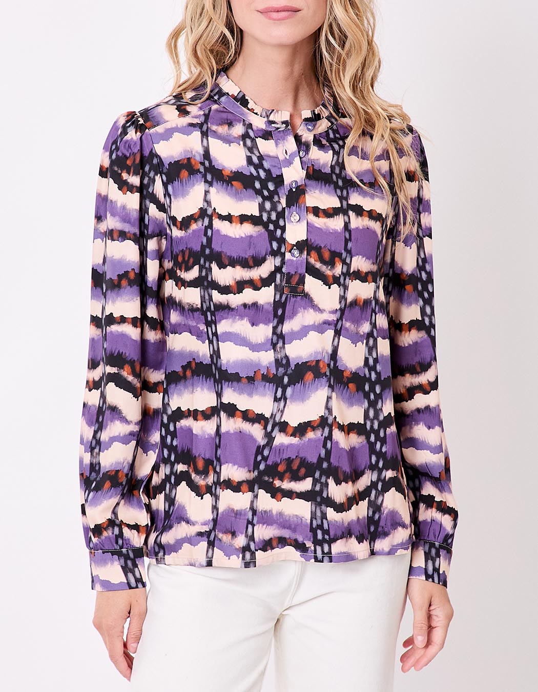 Fluid ruffled blouse femme La Fianc&eacute;e
