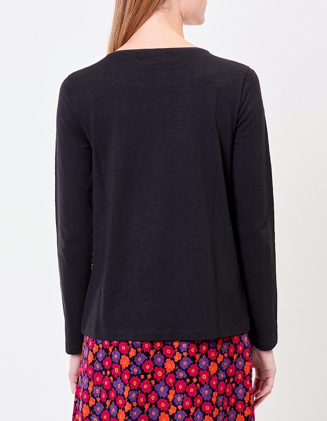 Plain organic cotton boat neck T-shirt femme La Fiancée