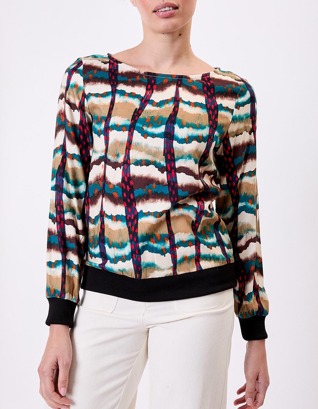 Fluid sweatshirt-style top femme La Fiancée