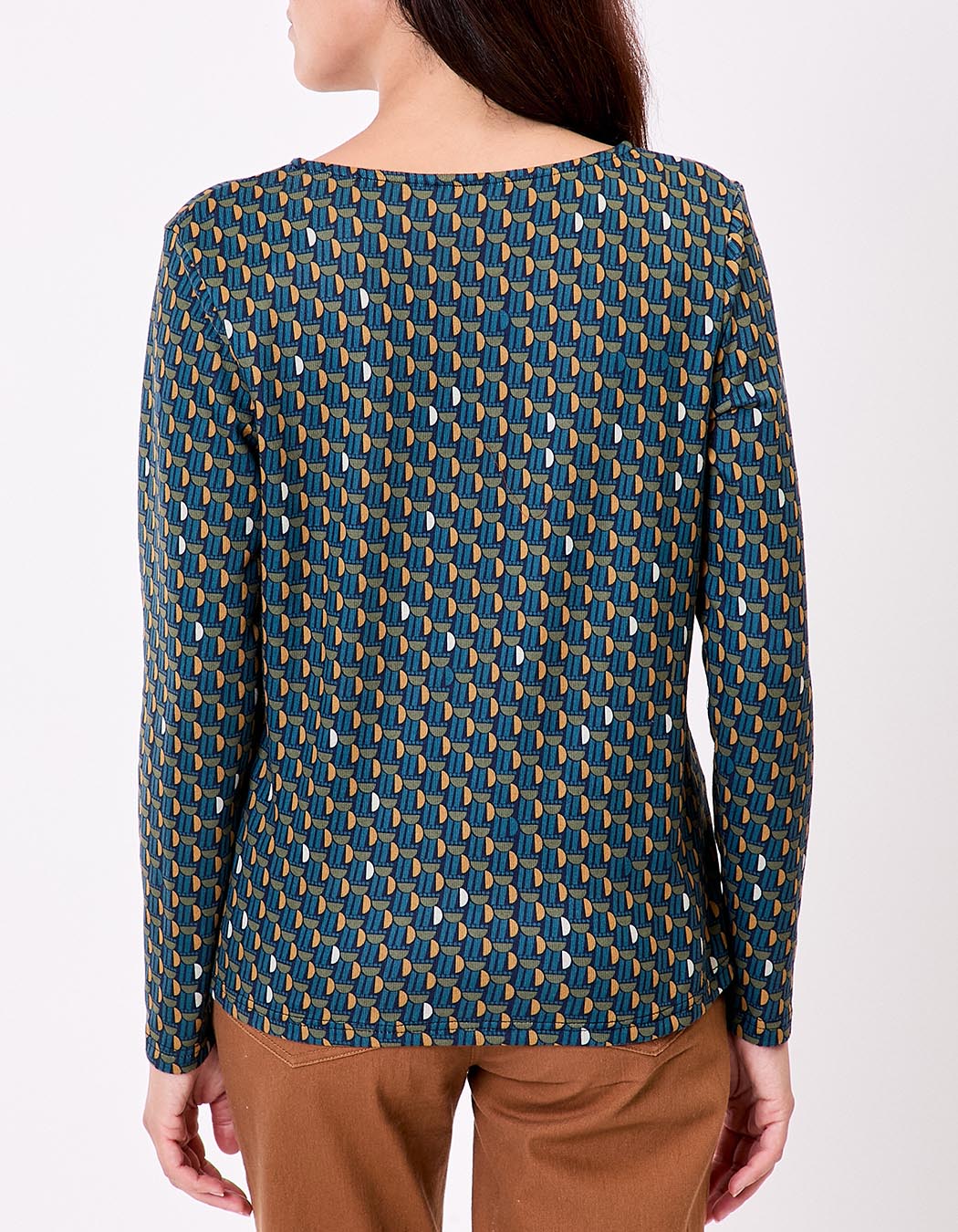 Fluid knit V-neck T-shirt femme La Fianc&eacute;e