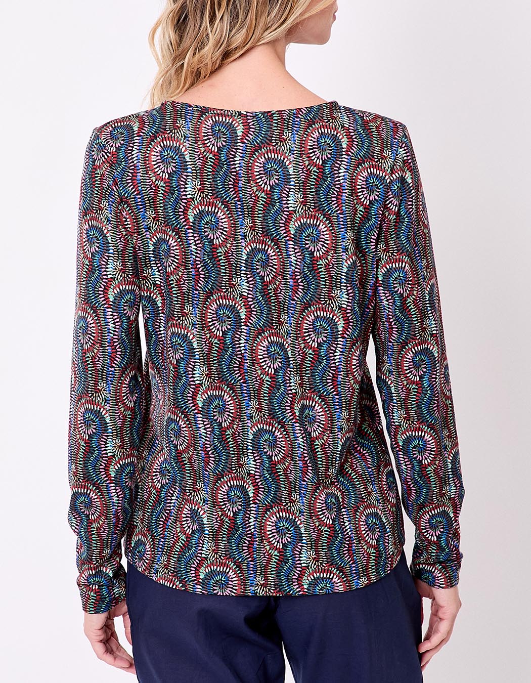 Fluid knit V-neck T-shirt femme La Fiancée