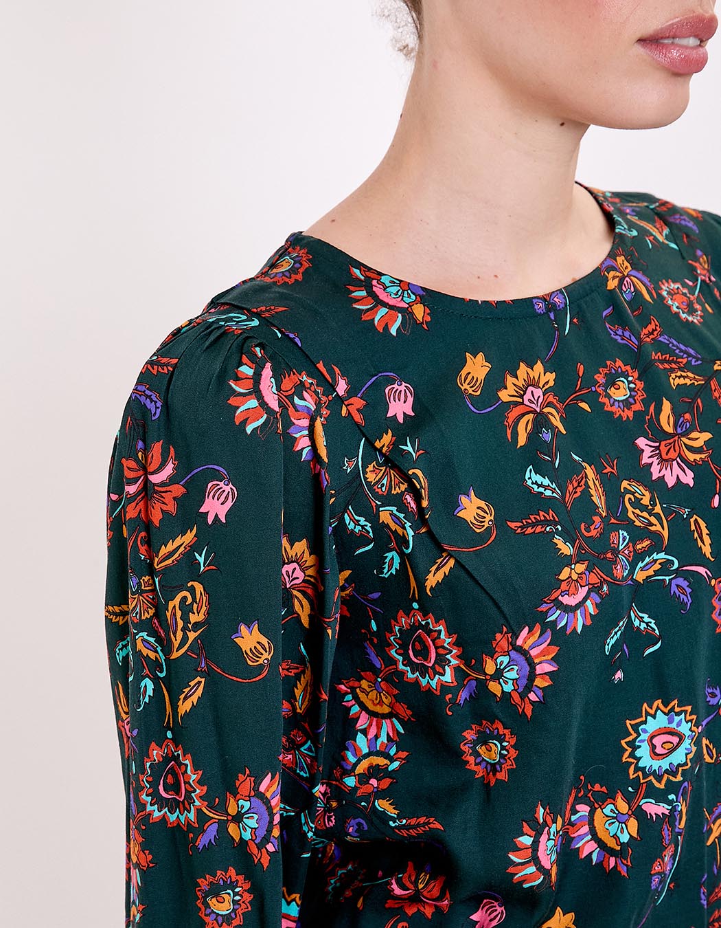 Fluid satin blouse femme La Fianc&eacute;e