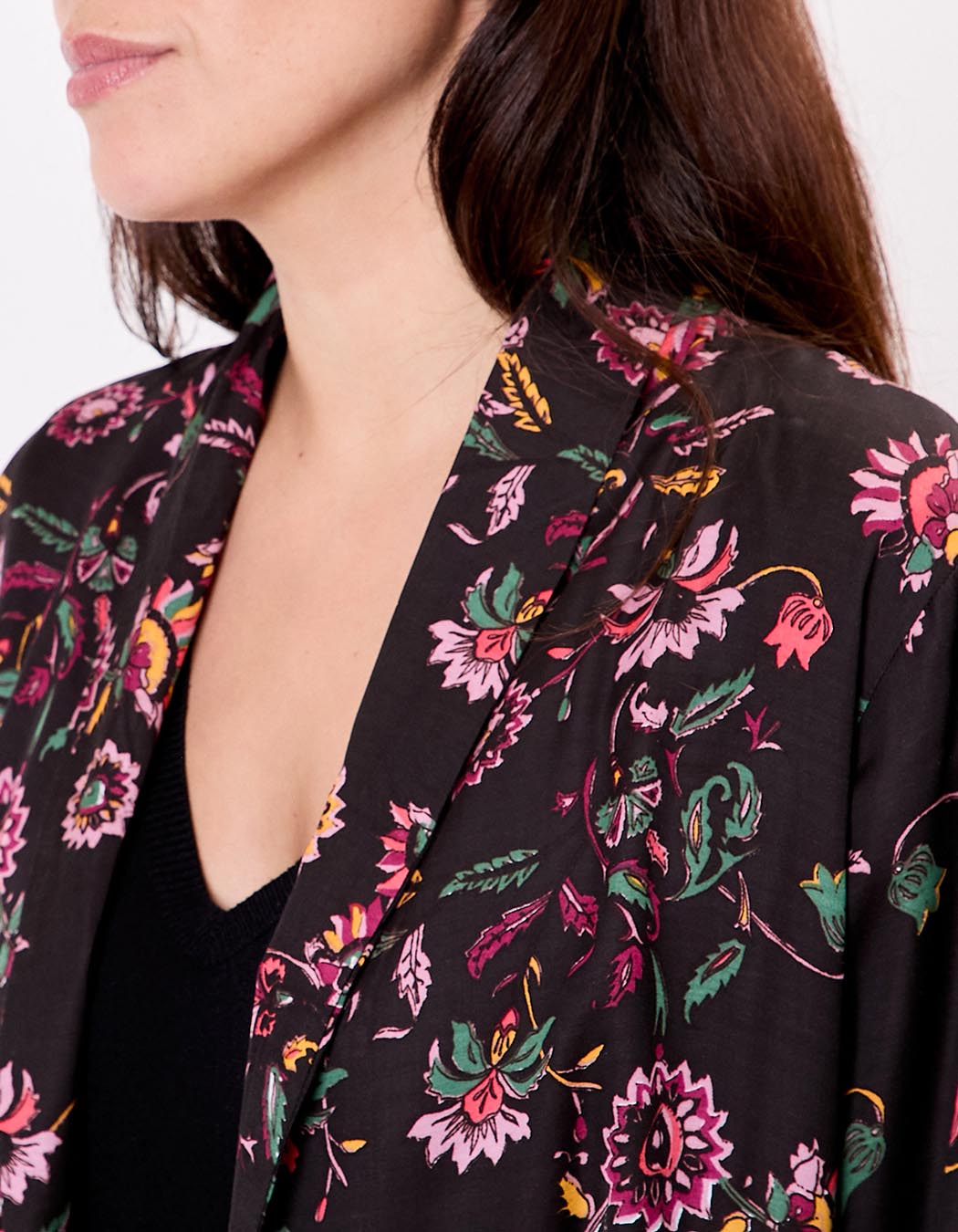 Fluid satin kimono jacket femme La Fianc&eacute;e