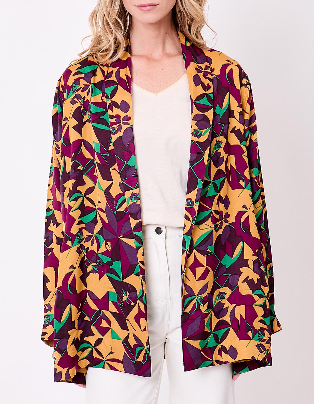 Fluid satin kimono jacket femme La Fianc&eacute;e