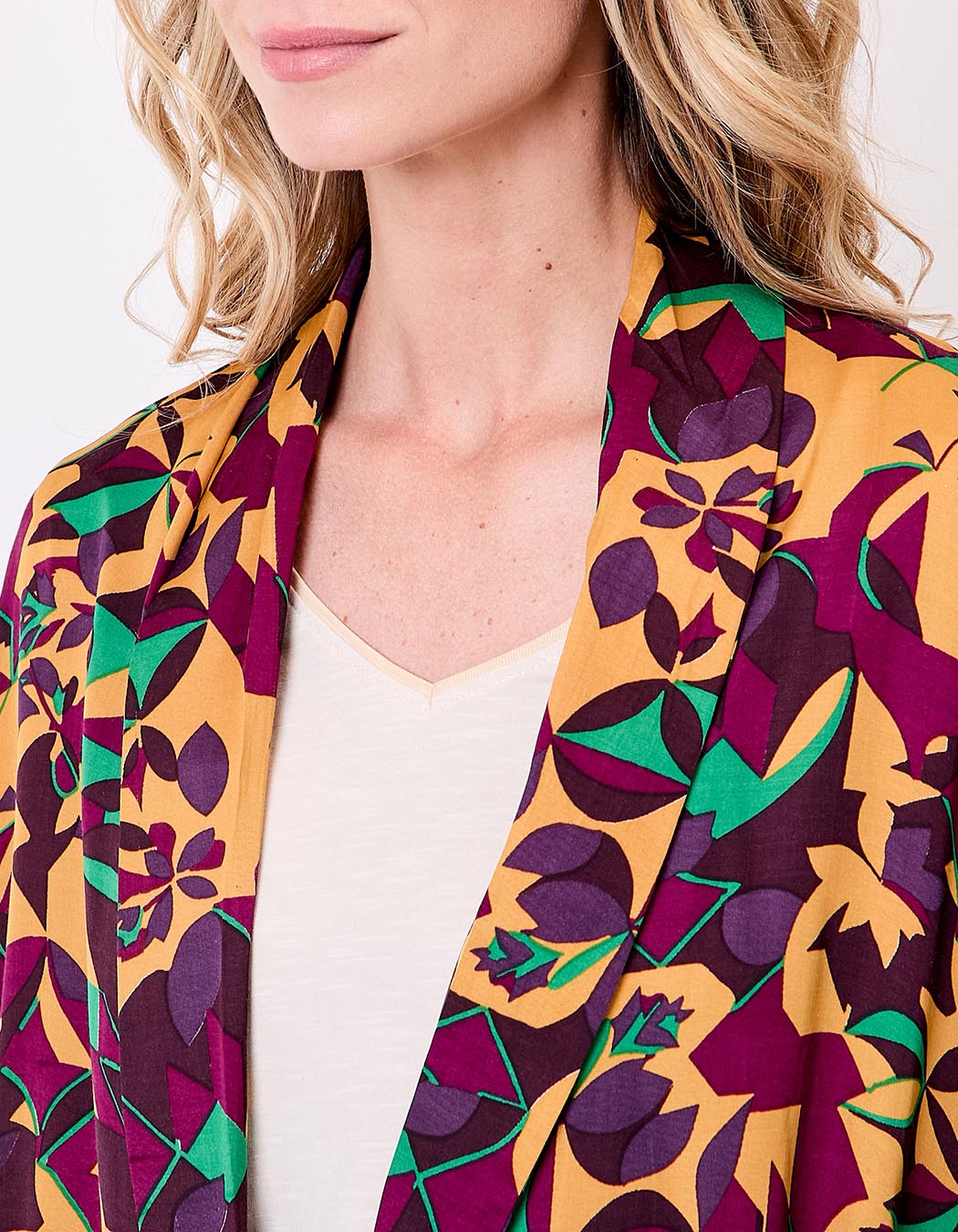 Fluid satin kimono jacket femme La Fianc&eacute;e