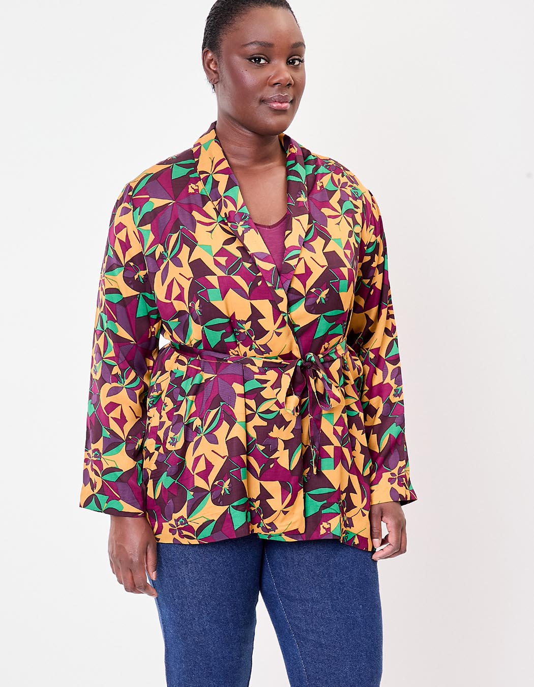 Fluid satin kimono jacket femme La Fianc&eacute;e