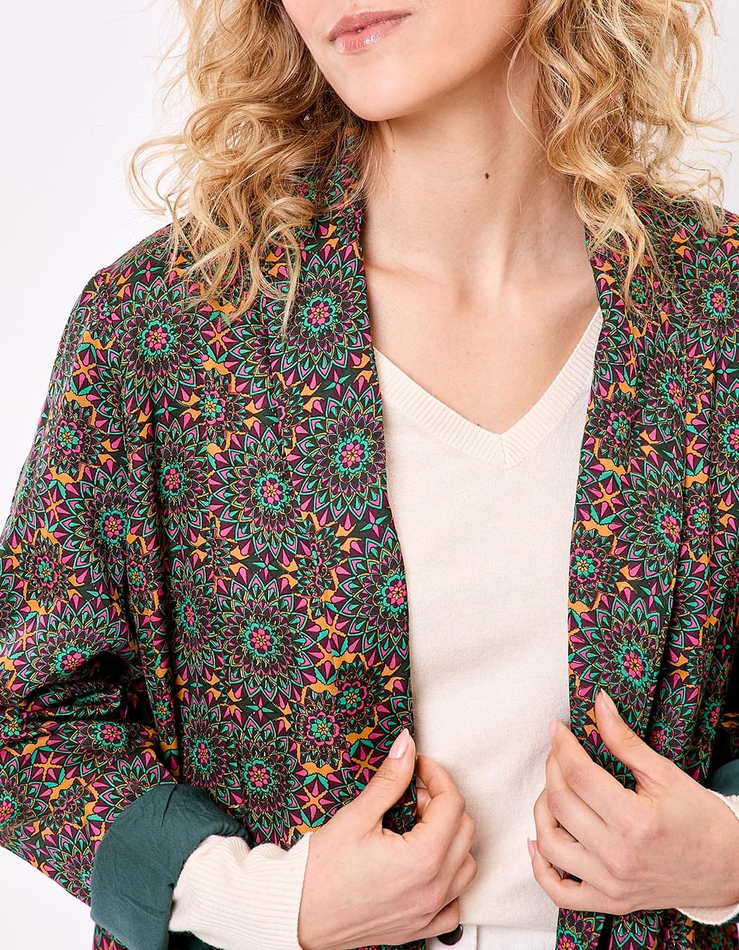 Fluid satin kimono jacket femme La Fianc&eacute;e