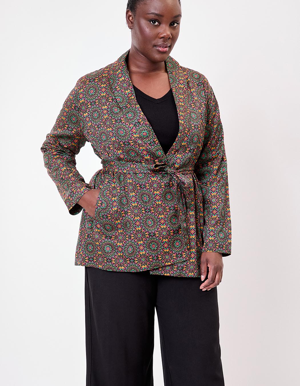 Fluid satin kimono jacket femme La Fianc&eacute;e