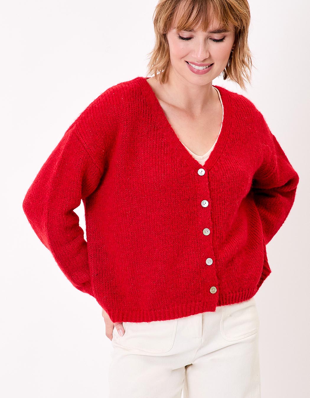 Plain short women’s cardigan femme La Fiancée