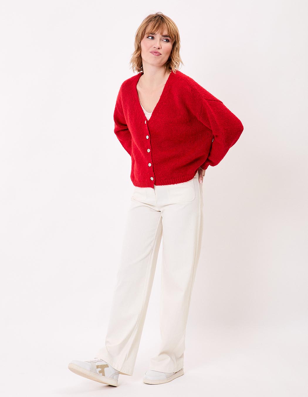 Plain short women’s cardigan femme La Fiancée