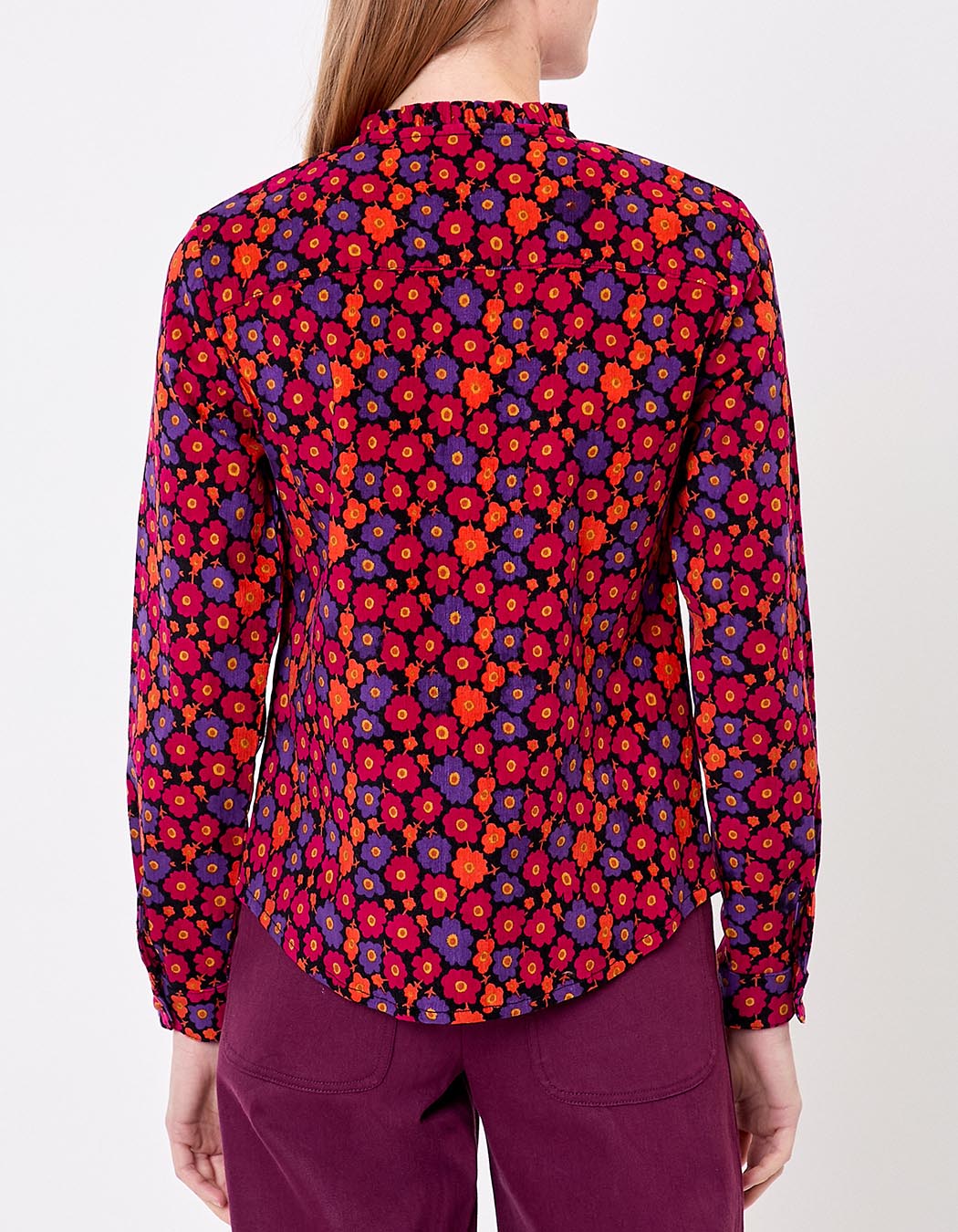 Corduroy shirt with round neck femme Princesse Nomade