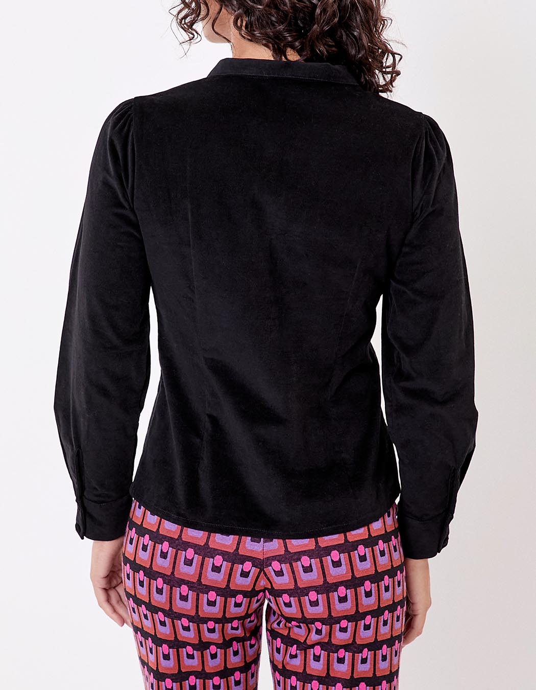 Corduroy blouse with V-neck femme Princesse Nomade