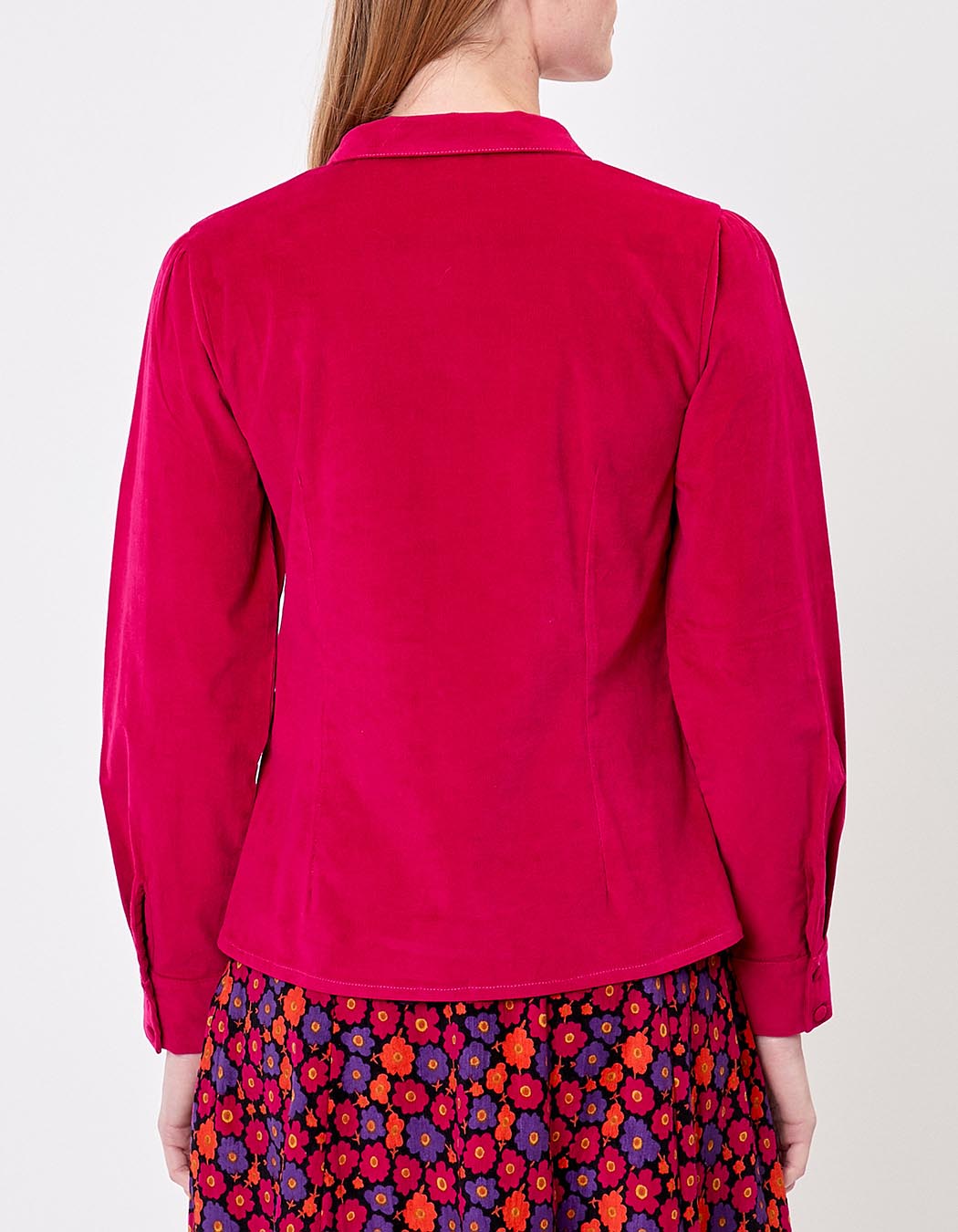 Corduroy blouse with V-neck femme Princesse Nomade