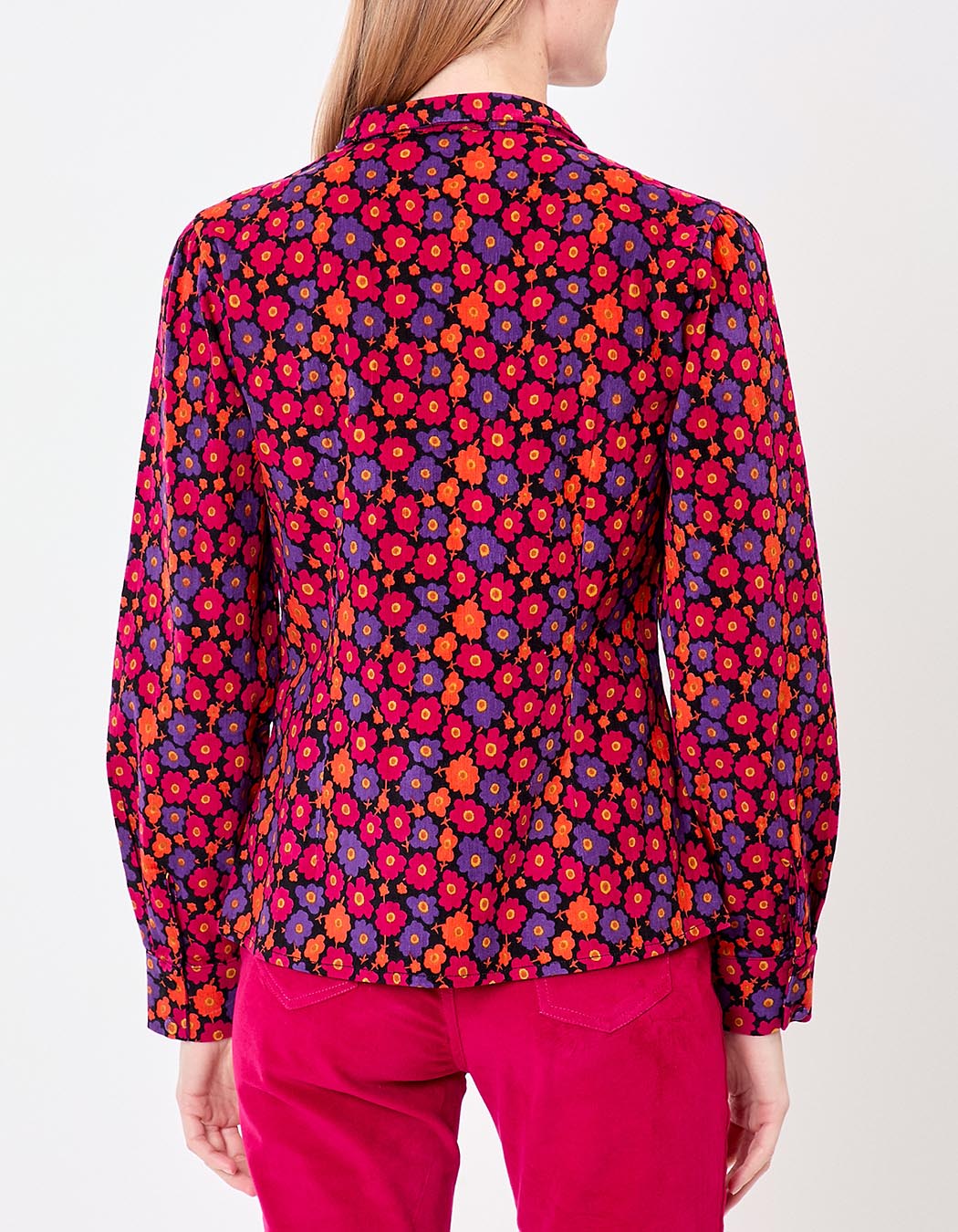 Corduroy blouse with V-neck femme Princesse Nomade