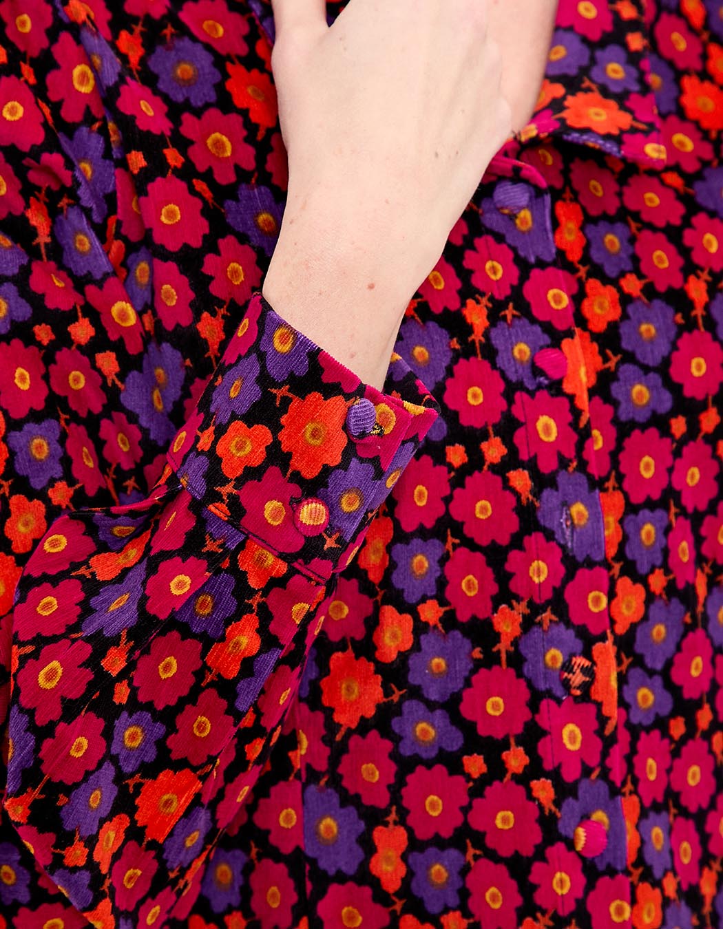 Corduroy blouse with V-neck femme Princesse Nomade