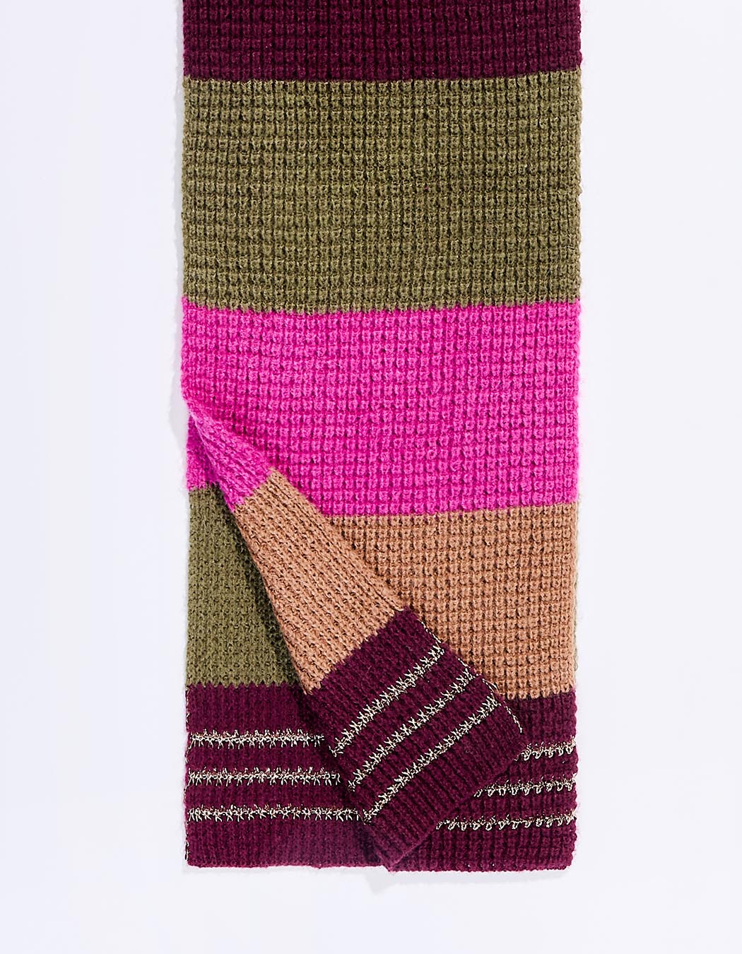 Warm lurex knit scarf femme Princesse Nomade